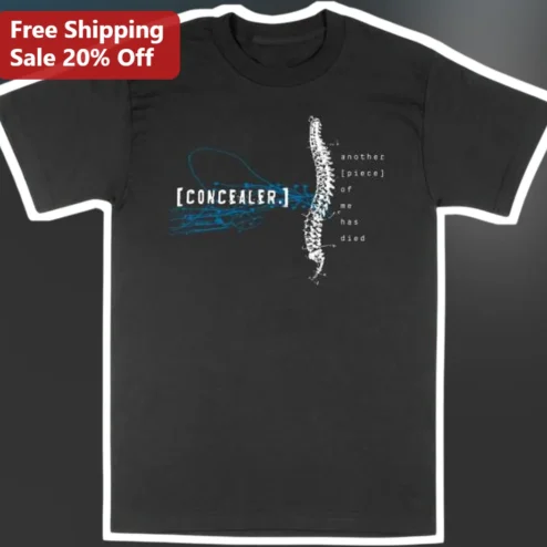 Concealer Another Piece Of Me Has Died Graphic Tee Emo Post-Hardcore Band Merch