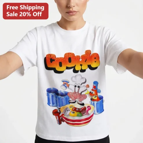 Cookie Tee Retro 90s Graffiti Candy Chef Cartoon Graphic Tee