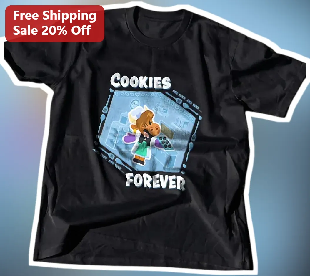 Cookies Forever Tee Animal Crossing Tom Nook Chef Graphic Shirt