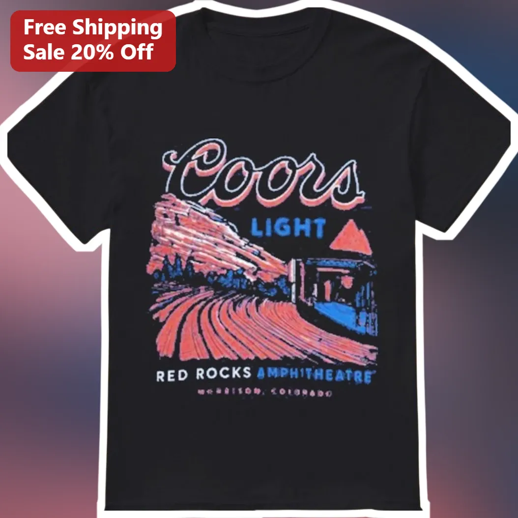 Coors Light Red Rocks Amphitheatre Morrison Colorado Tee Vintage Concert Merch Gift