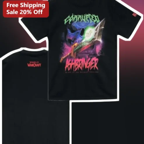 Corrupted Ashbringer Blade of the Scarlet Sirius World of Warcraft Classic Tee