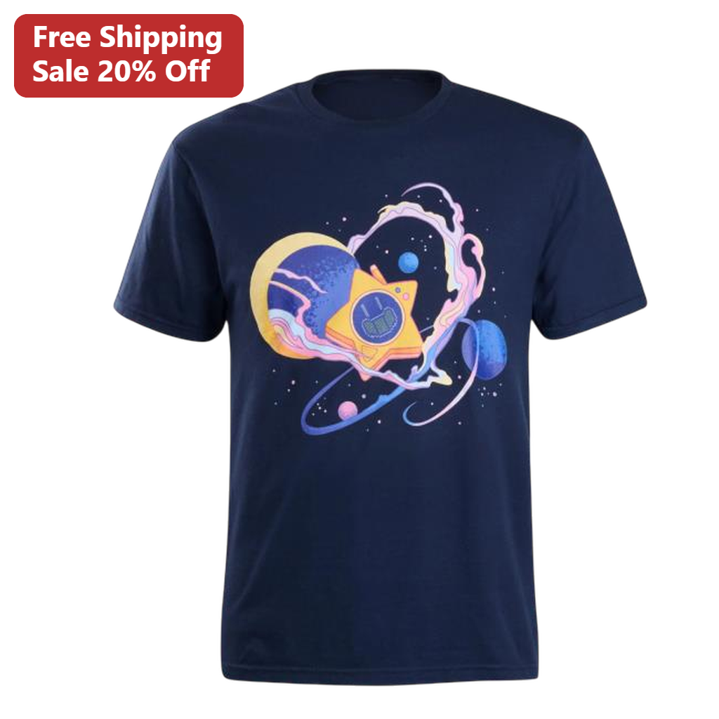 Cosmic Star Space Graphic Tee Cute Kawaii Celestial Galaxy Planet Shirt for Space Lovers