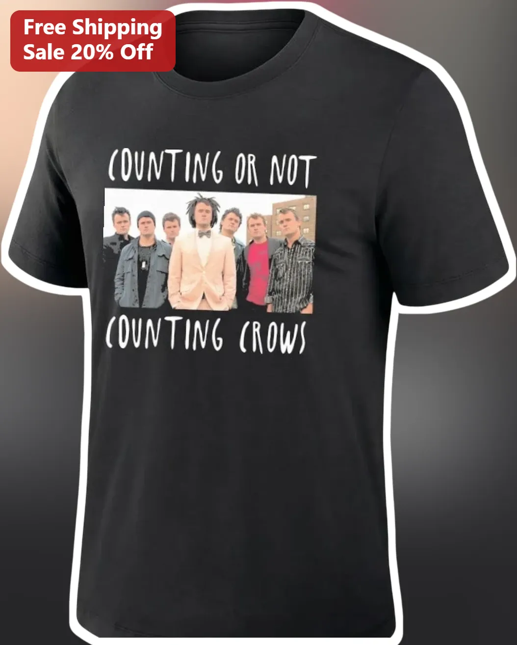 Counting Crows Tee Counting Or Not Counting Crows Band Merch Graphic Shirt For Alternative Rock Fans