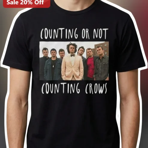 Counting Crows Tee Counting Or Not Vintage Band Merch Graphic Shirt For Rock Fans