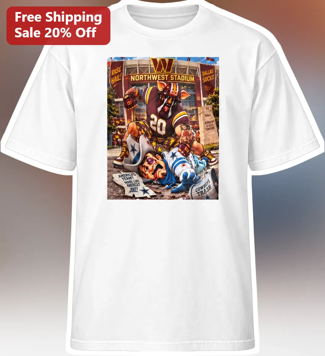 Cowboys Trash Tee Dallas Sucks America's Joke NFL Rivalry Shirt