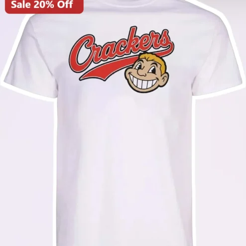 Crackers Tee Mr. Cracker Retro Vintage Baseball Mascot Graphic T-Shirt