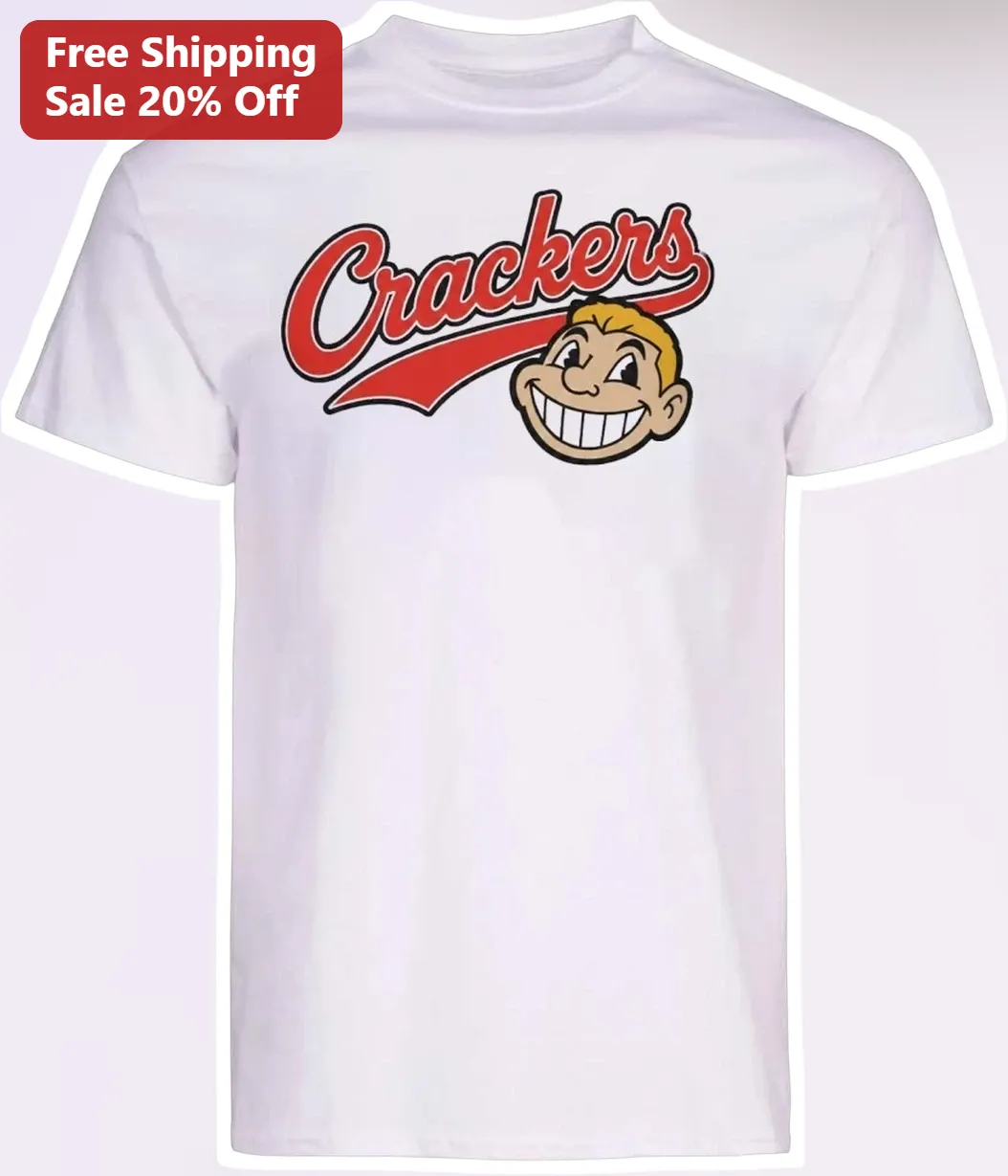 Crackers Tee Mr. Cracker Retro Vintage Baseball Mascot Graphic T-Shirt