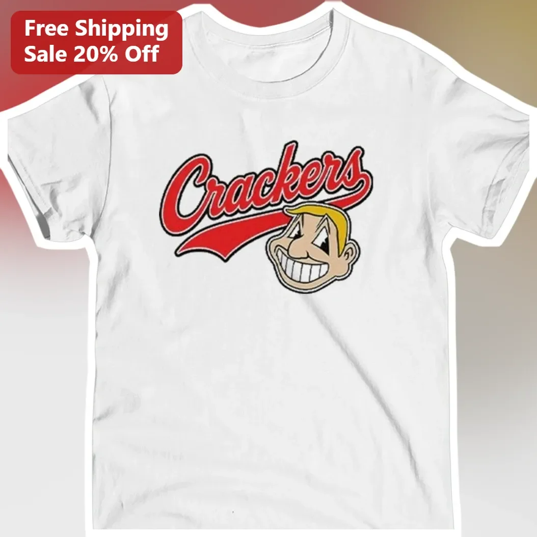 Crackers Tee Vintage Baseball Logo Graphic T-Shirt for Men Women