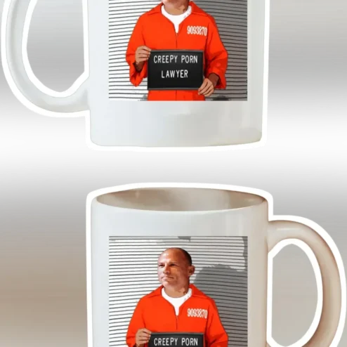 Creepy Porn Lawyer Michael Cohen Mug Political Satire Gag Gift Ceramic Coffee Cup