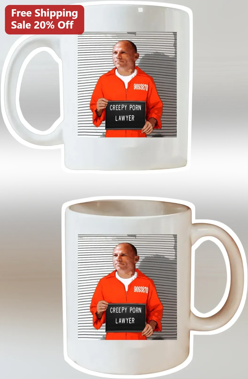 Creepy Porn Lawyer Michael Cohen Mug Political Satire Gag Gift Ceramic Coffee Cup