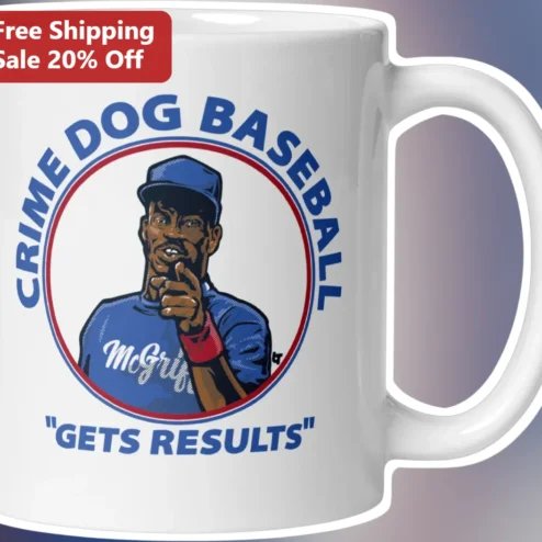 Crime Dog Baseball Gets Results Mug Ken Griffey Jr. Sports Fan Gift Coffee Cup