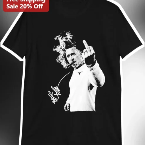 Cristiano Ronaldo GOAT Streetwear Graphic Tee Black Cotton Fan Gift