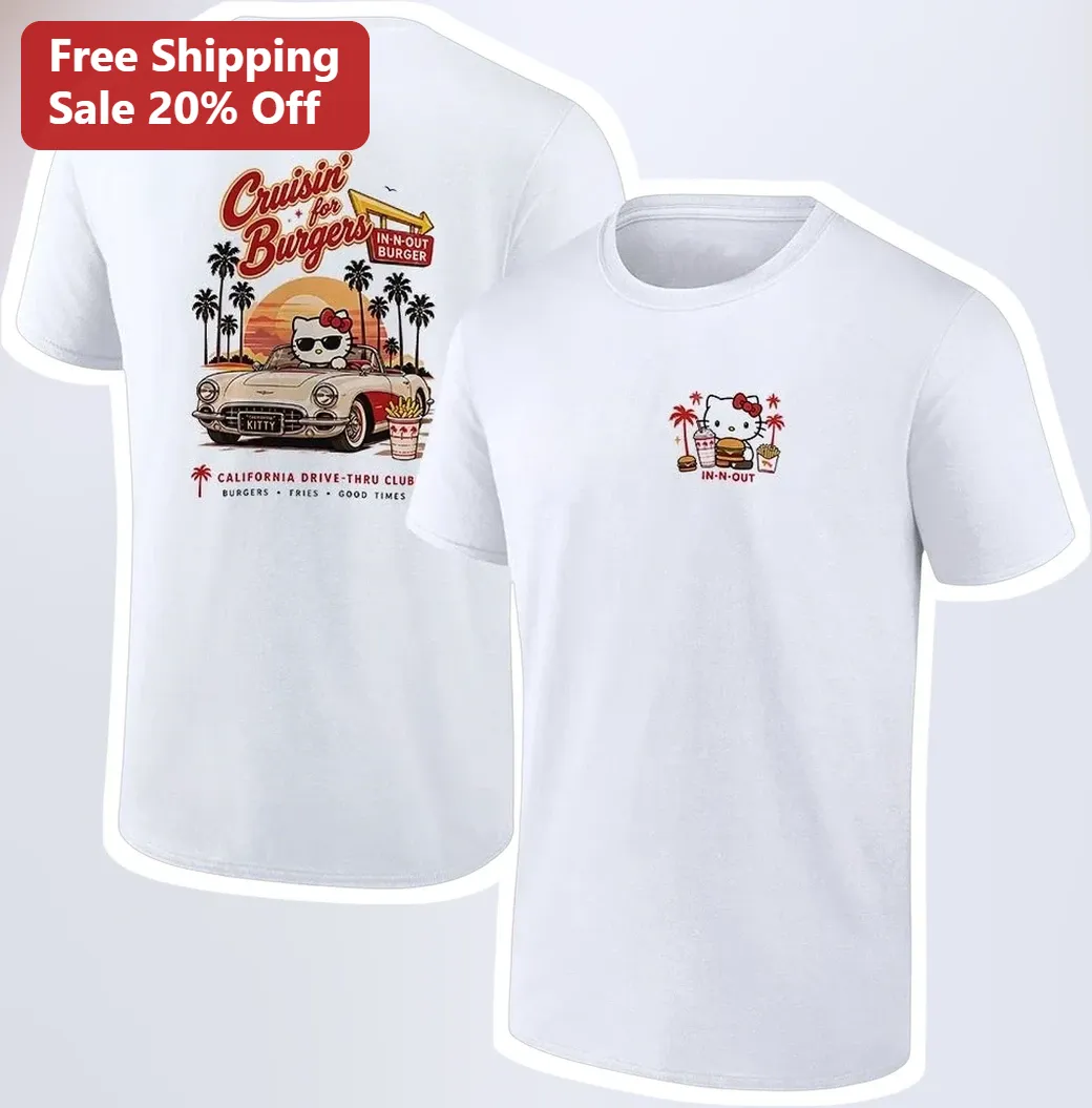 Cruisin' for Burgers Hello Kitty California Drive-Thru Club Retro Graphic Tee