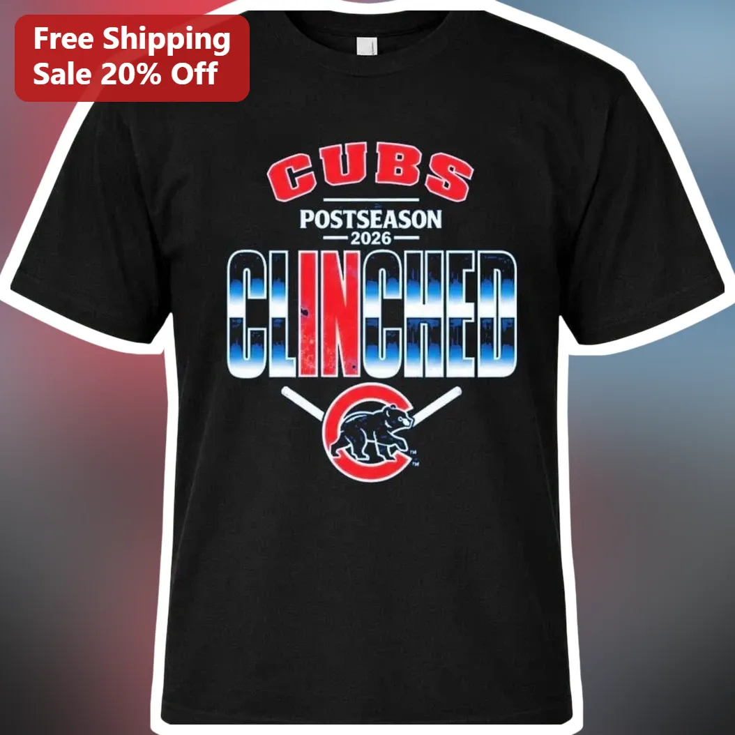 Cubs Postseason 2026 Clinched Tee Chicago Cubs Playoff Berth Wild Card Shirt
