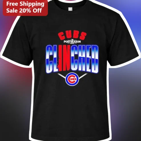 Cubs Postseason Clinched Tee 2025 Chicago Cubs Playoff Shirt