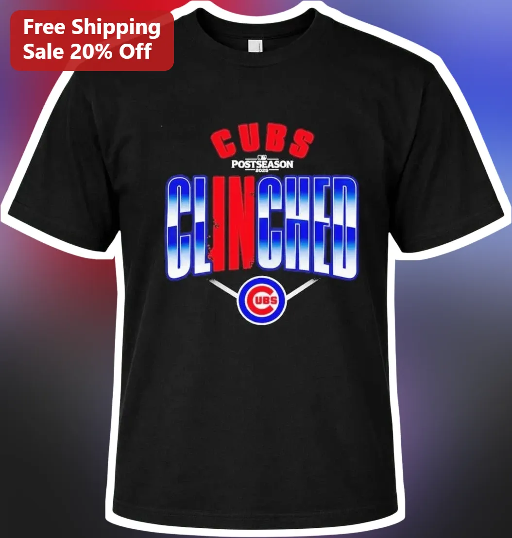 Cubs Postseason Clinched Tee 2025 Chicago Cubs Playoff Shirt