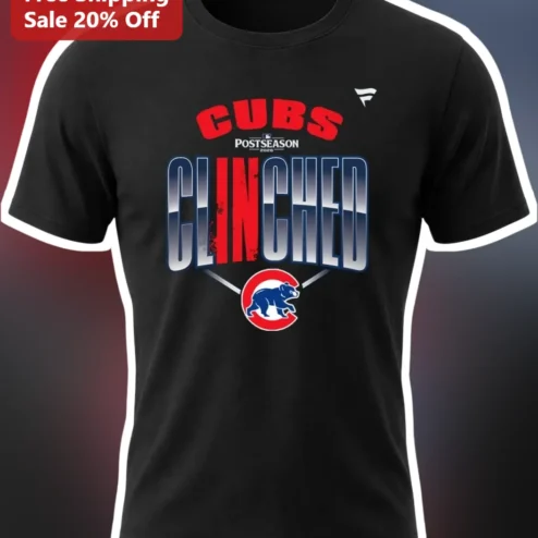 Cubs Postseason Clinched Tee 2025 Chicago Cubs Playoffs Shirt October Baseball Gift
