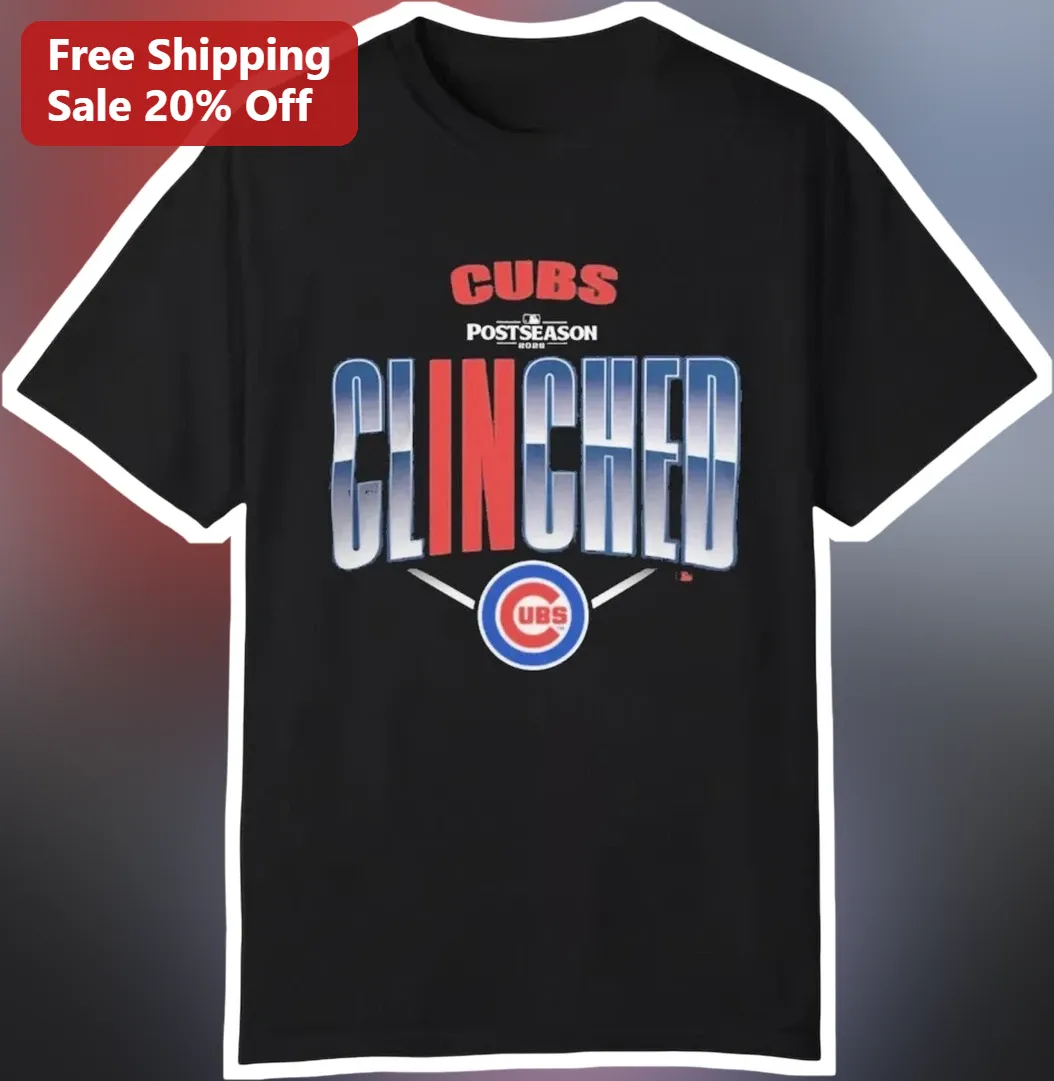 Cubs Postseason Clinched Tee Chicago Cubs Playoff Shirt Fan Gear