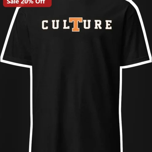 Culture Collegiate Block Letter Graphic Tee Vintage Varsity Style Shirt for College Students Alumni