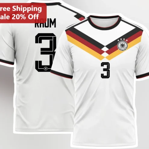 Custom Germany Soccer Jersey Tee Personalized Name Number DFB Style Gift for Men Women Kids