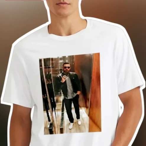 Custom Photo White Crew Neck Tee Personalized Picture Graphic Shirt