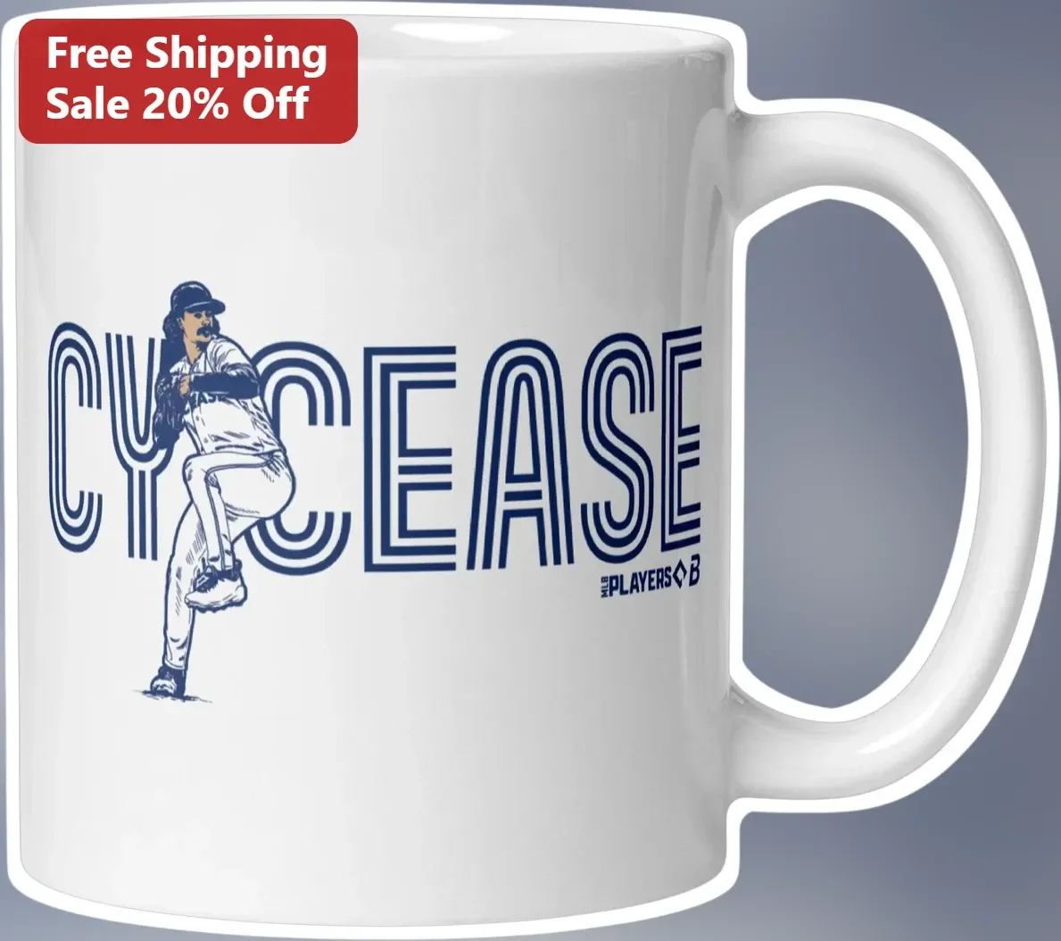 CYCEASE Mug Retro Baseball Pitcher Cy Young Ceramic Coffee Cup Gift for Sports Fans
