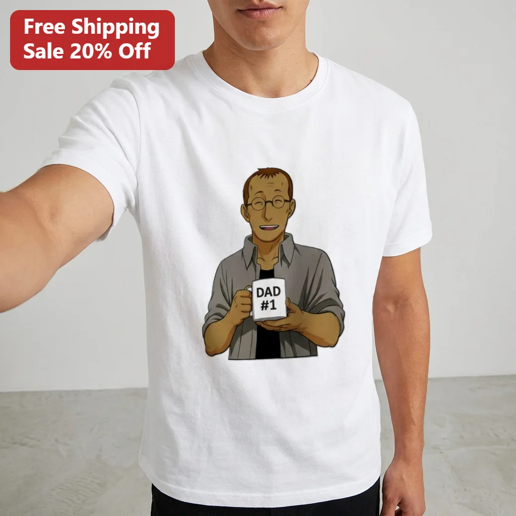 DAD #1 Tee Anime Number One Dad Coffee Mug Graphic T-Shirt Gift for Father's Day Birthday