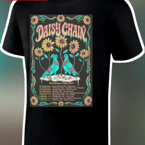 Daisy Chain European Tour 2027 Vintage Band Graphic Tee