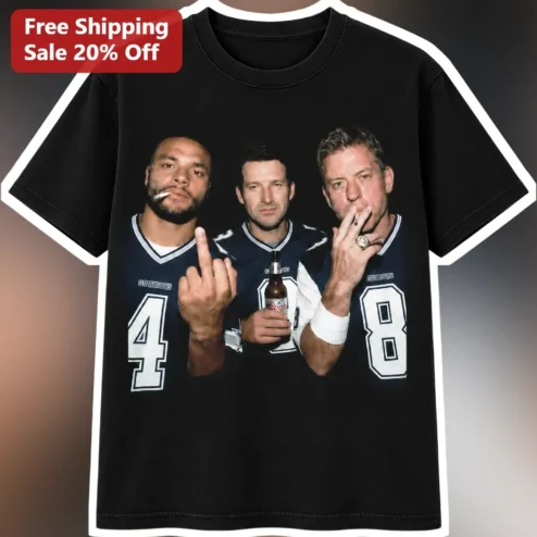 Dak Prescott Tee Dallas Cowboys Edgy Fan Graphic Shirt for Men