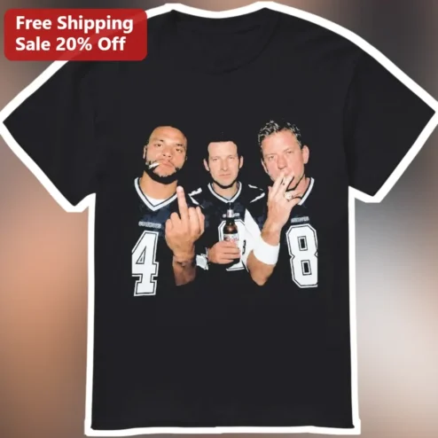 Dak Prescott Tony Romo Dallas Cowboys Quarterback Graphic Tee