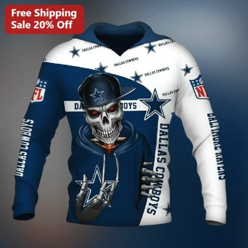 Dallas Cowboys Baltimore Ravens Skeleton Hoodie NFL Fan Apparel