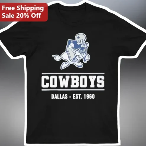 Dallas Cowboys Est. 1960 Vintage Football Player Riding Horse Graphic Tee