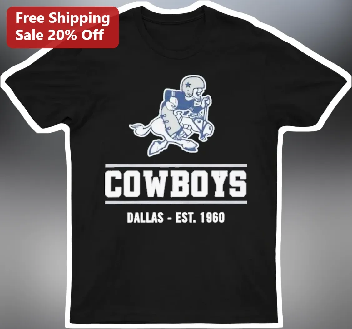 Dallas Cowboys Est. 1960 Vintage Football Player Riding Horse Graphic Tee