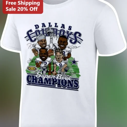 Dallas Cowboys Super Bowl Champions Tee America's Team Vintage Football Shirt Gift