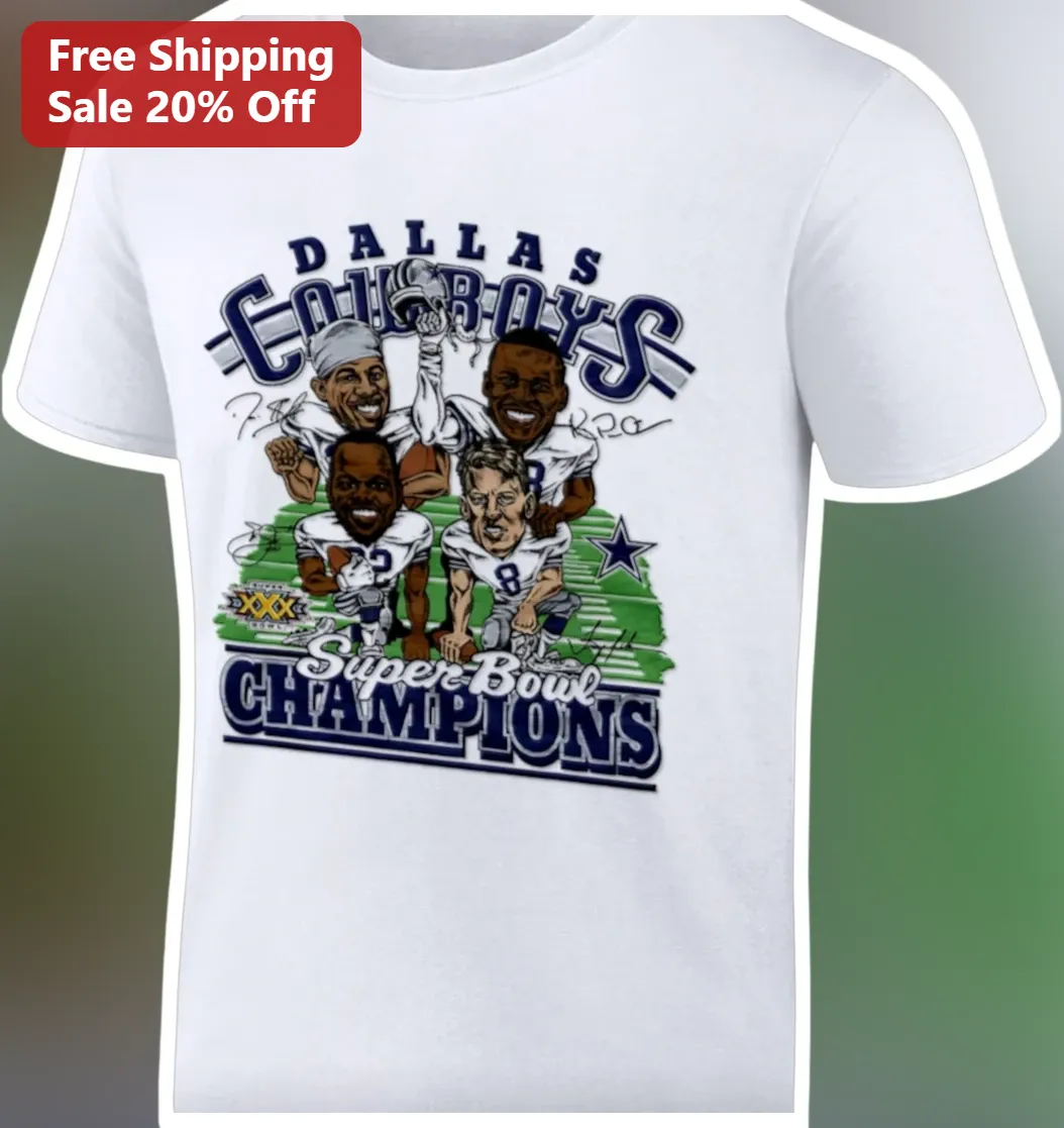 Dallas Cowboys Super Bowl Champions Tee America's Team Vintage Football Shirt Gift