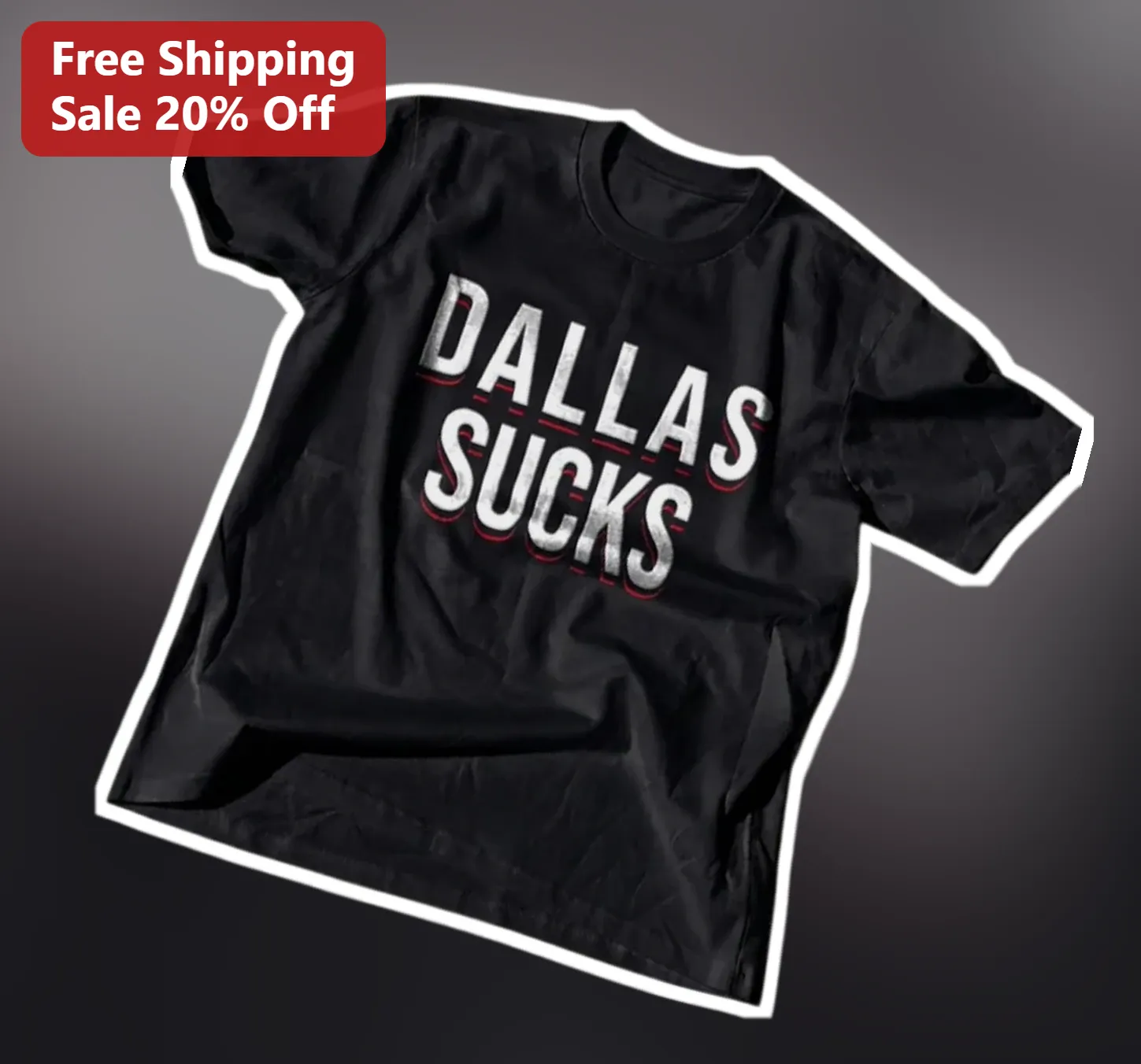 Dallas Sucks Tee Vintage Philadelphia Eagles Rivalry Shirt Distressed Grunge Graphic T-Shirt Gift for Sports Fans