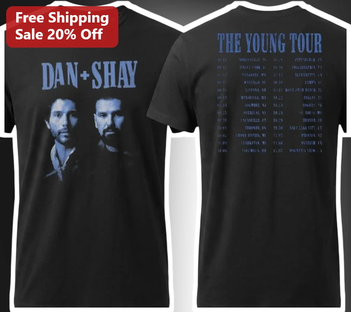 Dan Shay The Young Tour Graphic Tee Country Music Merch Gift