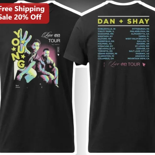 Dan Shay Young Live On Tour Graphic Tee Country Music Concert Merch Gift