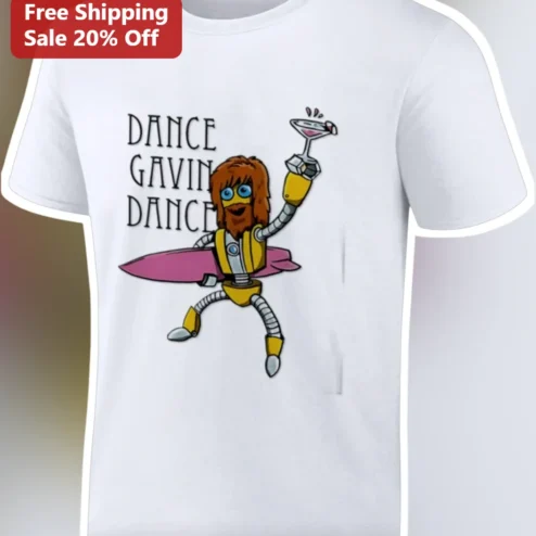 Dance Gavin Dance Tee Funny Robot Cartoon Graphic Shirt for Fans