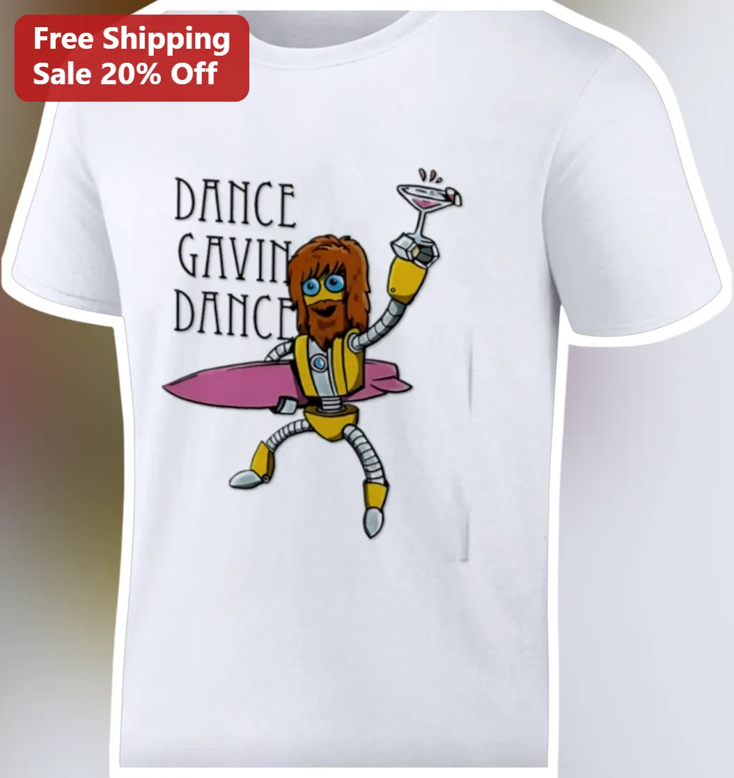 Dance Gavin Dance Tee Funny Robot Cartoon Graphic Shirt for Fans