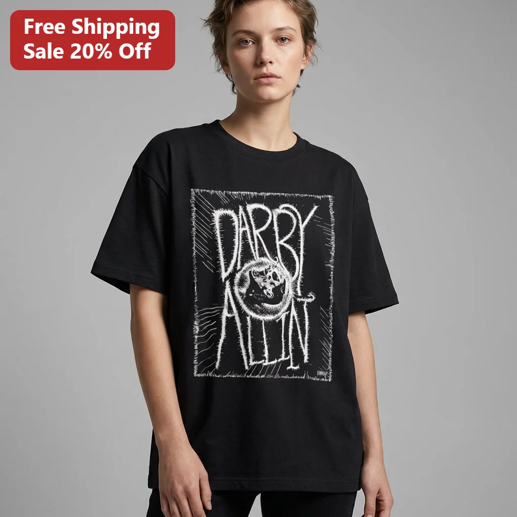 Darby Allin AEW Wrestling Tee, Punk Rock Sketch Graphic Shirt, AEW Fan Gear Gift for Men and Women