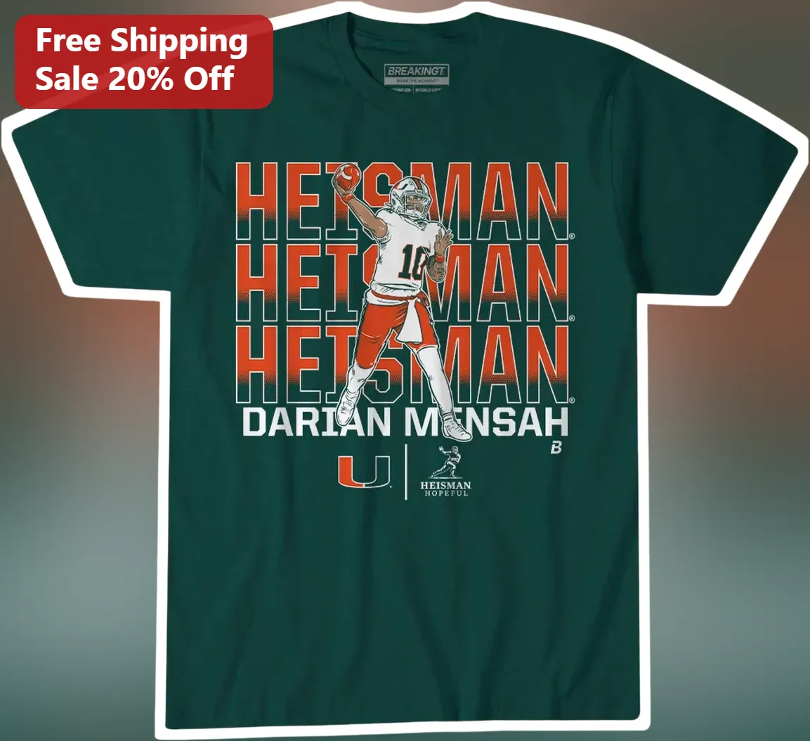 Darian Mensah Miami Hurricanes Quarterback Heisman Hopeful Graphic Tee