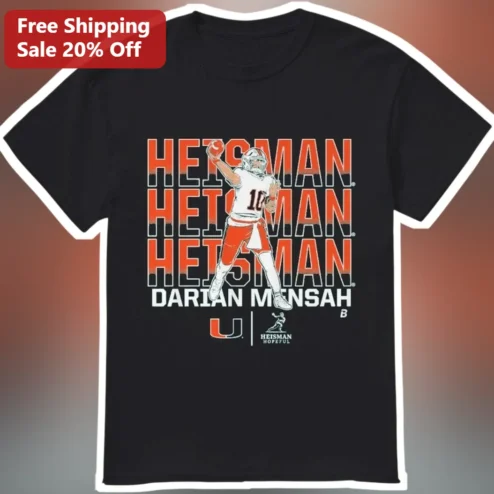 Darian Mensah Miami Hurricanes Quarterback Heisman Watch Graphic Tee