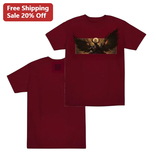 Dark Angel Winged Warrior Graphic Tee Fantasy Gothic Mythology Apparel for Men Women