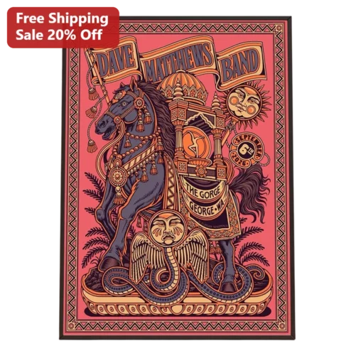 Dave Matthews Band The Gorge George WA Canvas Print Psychedelic Concert Poster Wall Art