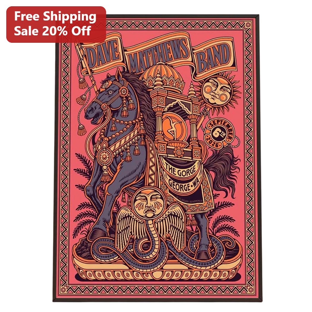 Dave Matthews Band The Gorge George WA Canvas Print Psychedelic Concert Poster Wall Art