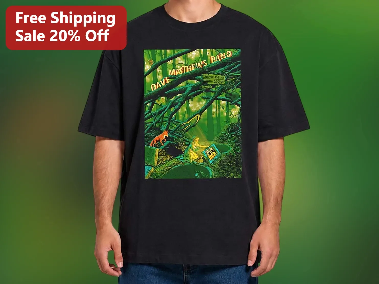 Dave Matthews Band Under The Table And Dreaming Vintage Album Art Graphic Tee
