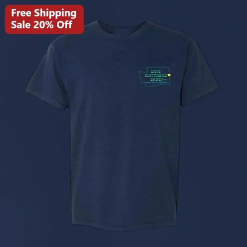 Dave Matthews Band Virginia State Outline Heart Graphic Tee for Fans