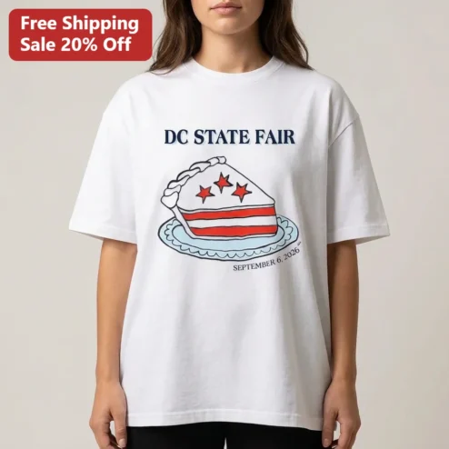 DC State Fair September 6 2026 Washington DC Flag Pie Graphic Tee Gift for Foodies