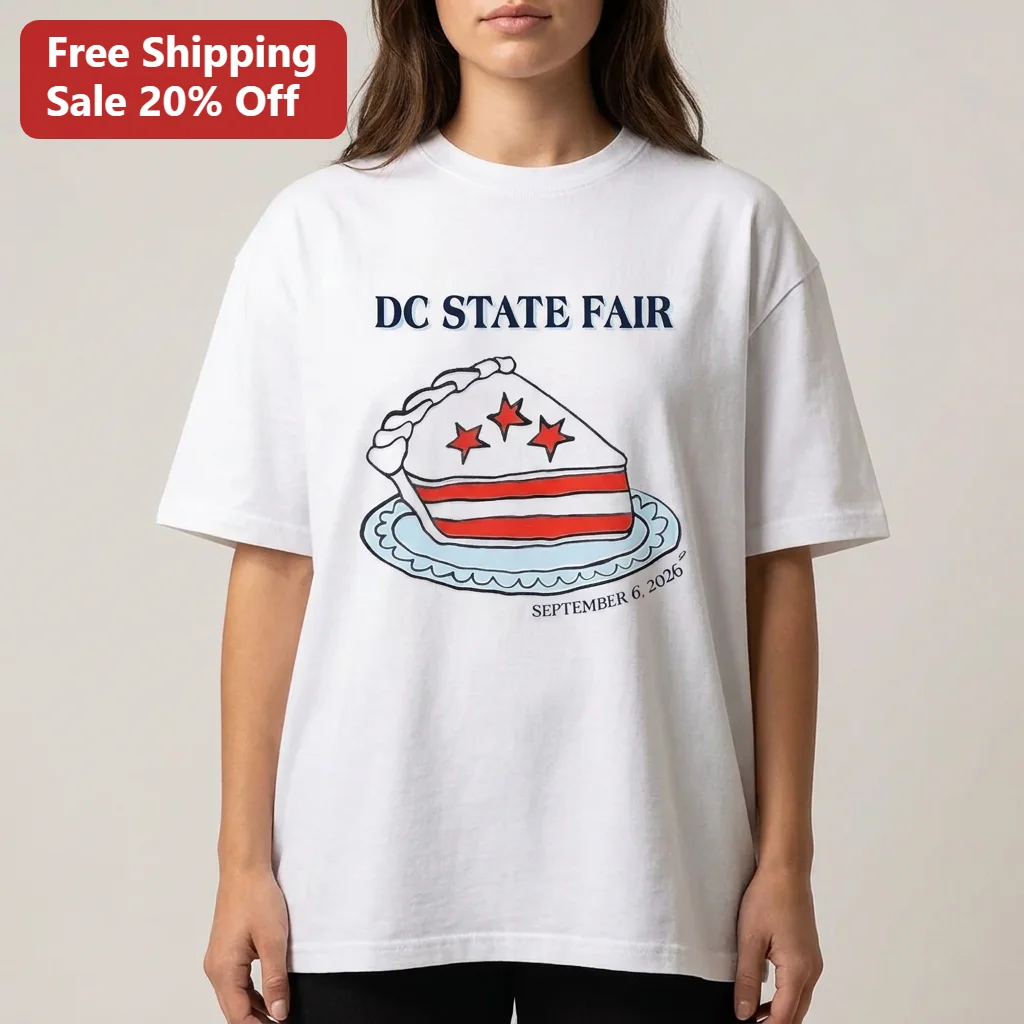 DC State Fair September 6 2026 Washington DC Flag Pie Graphic Tee Gift for Foodies